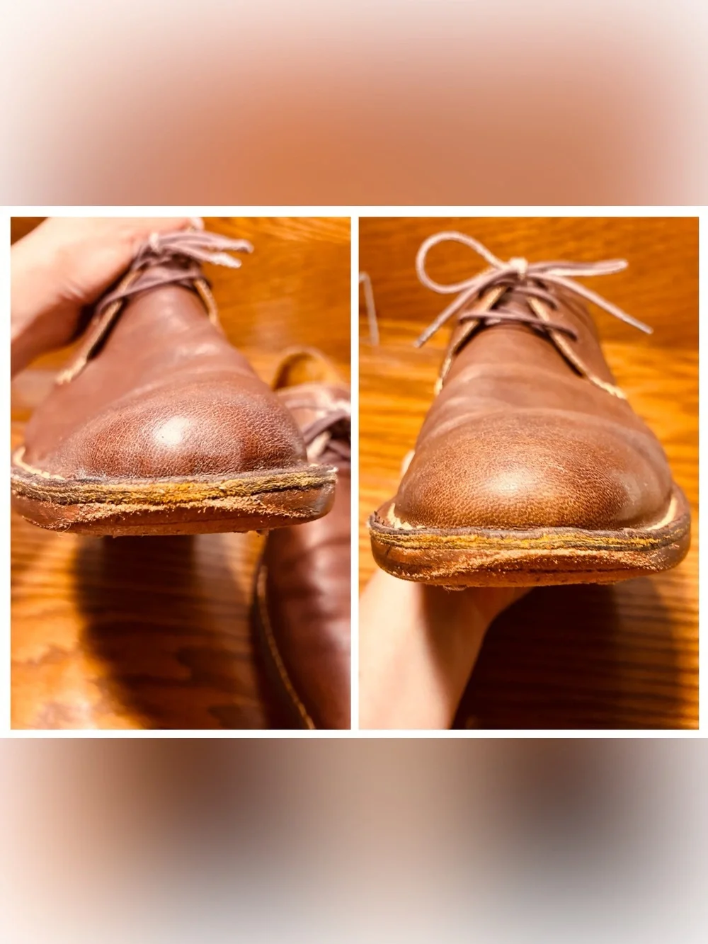 Cole Haan Contrast Stitch Derby Shoes Brown Leather Men’s Size 11